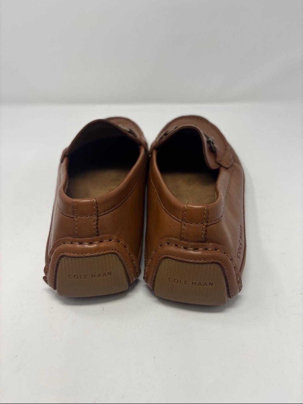 Cole Haan | 10.5 M Men's Brown Leather Slip-On Driving Loafers - Picture 5 of 8
